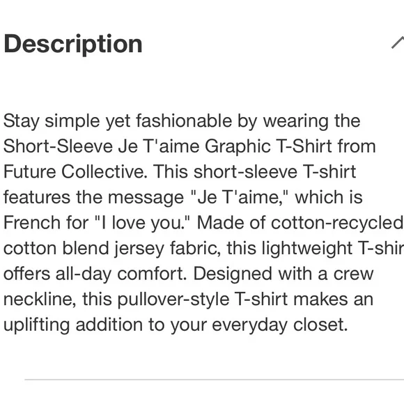 NWT Future Collective T-Shirt Size Medium - Picture 5 of 5